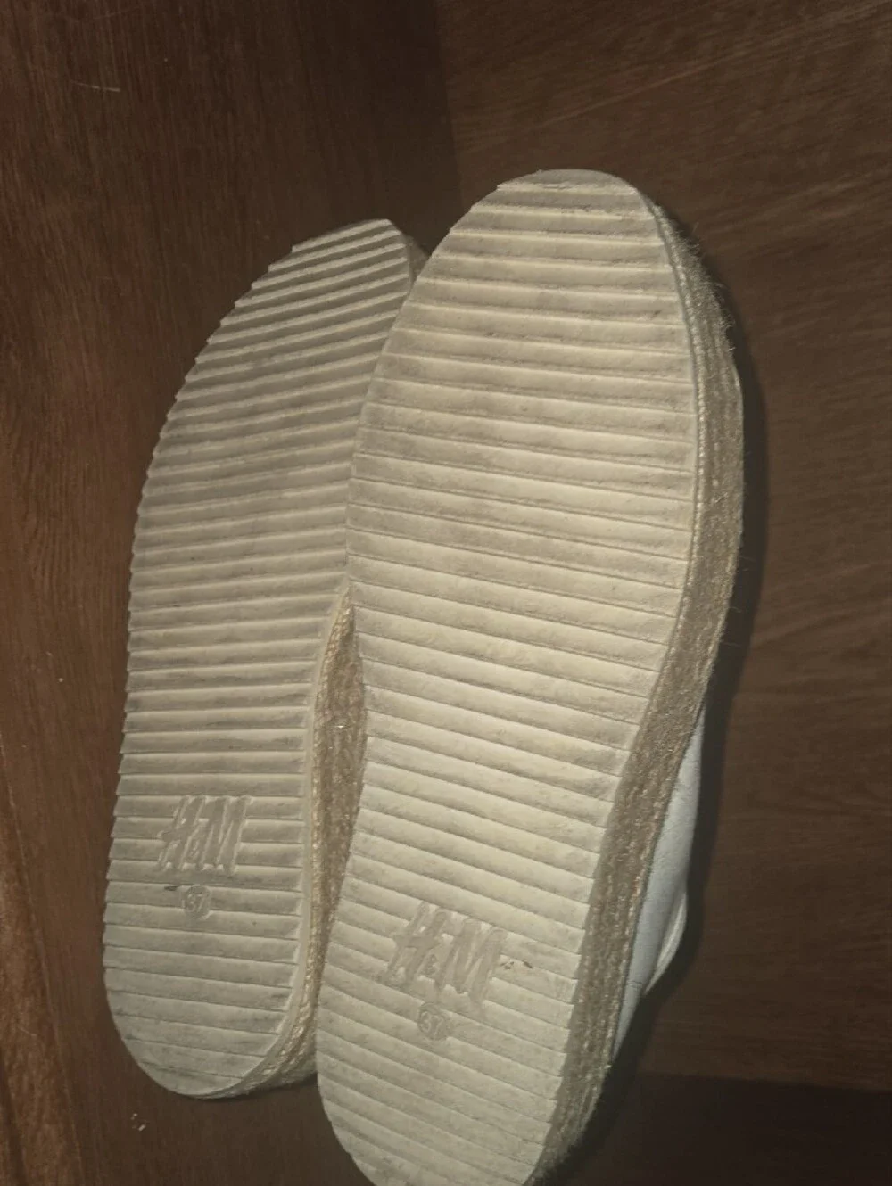 H&M Cream Platform Lace-Up Espadrille Sneakers
